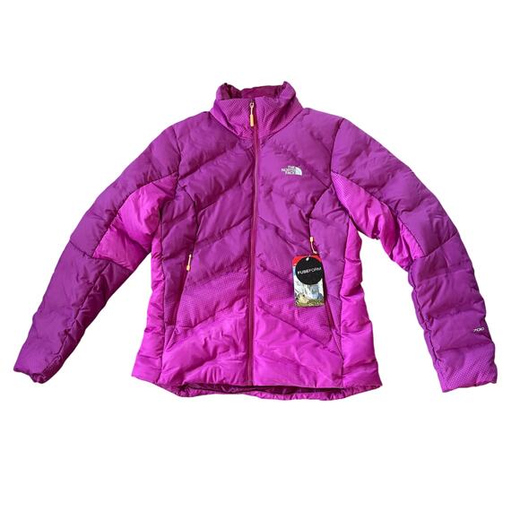 NEW North Face Fuseform Dot Matrix 700 Down Coat Fuchsia Pink - Picture 1 of 11